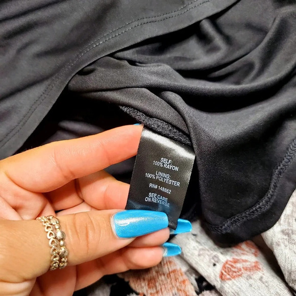 Torrid Midi Gauze Mock Neck Floral Dress - Picture 11 of 12